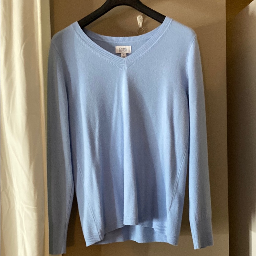 Croft & Barrow Blue V-Neck Sweater for Casual Wear